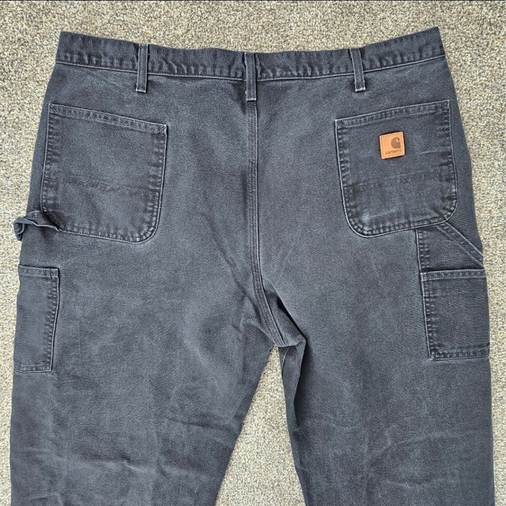 Carhartt Black Duck Canvas Carpenter Pants Original Dungaree Fit B11 BLK 44X34 - Picture 15 of 16